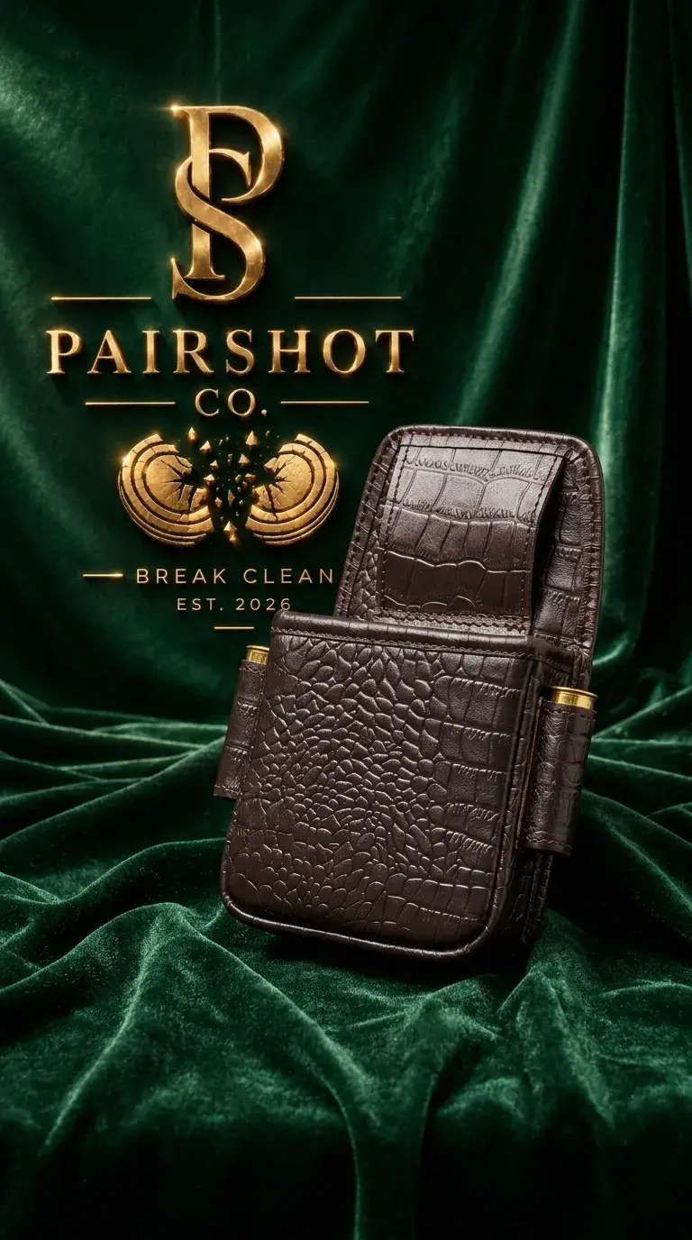 The Crocodile Flap Hull Bag — Crocodile-embossed · tall hull-collection rear