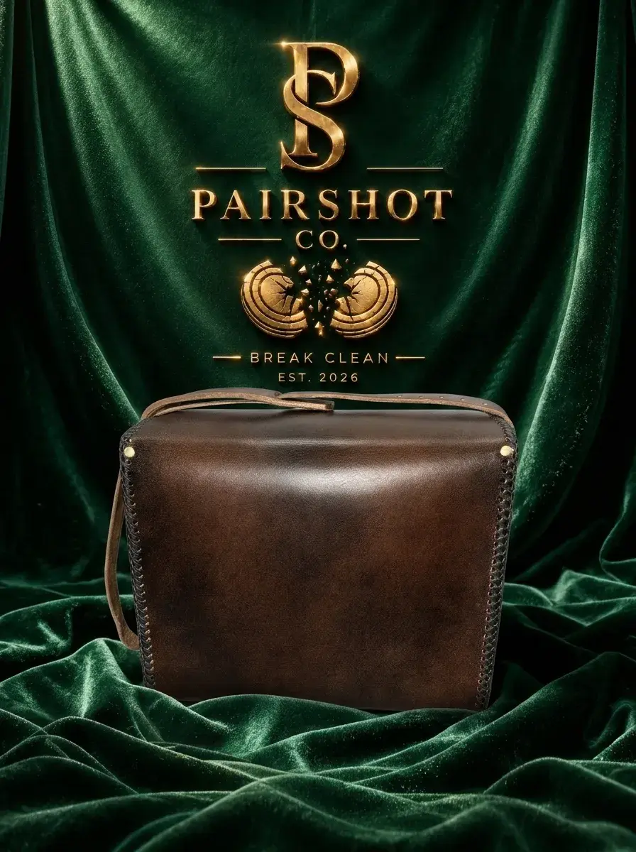The Field Cartridge Bag — Domed leather bag · brass studs