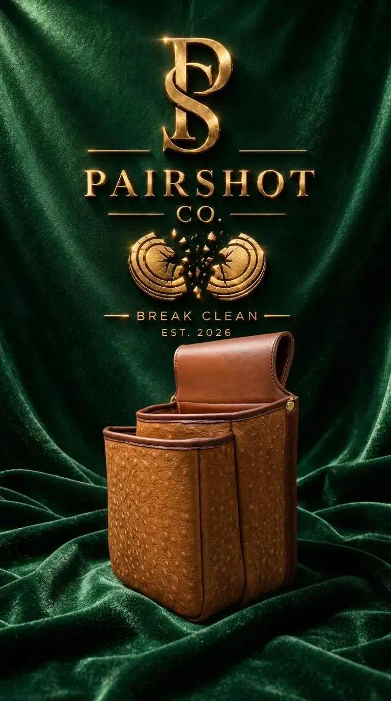 The Ostrich Hull Bag — Ostrich-embossed cognac · twin compartment